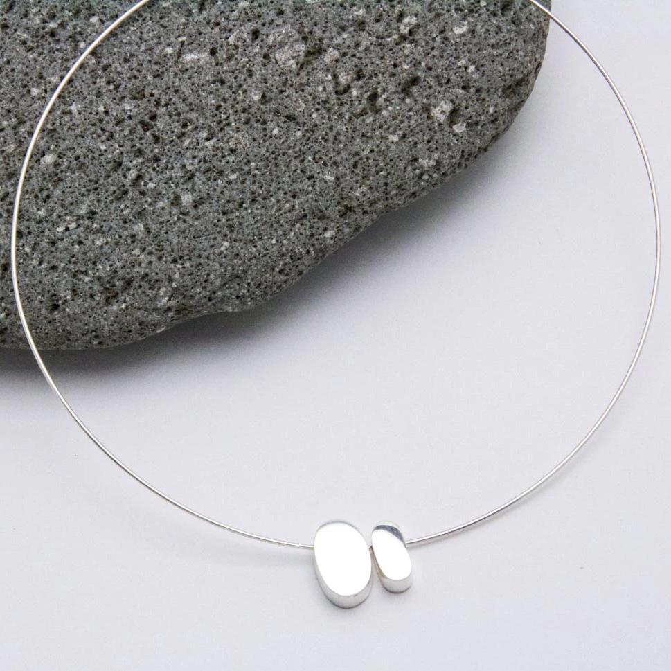 TWO PEBBLES NECKLACE - JewellerAJGreen